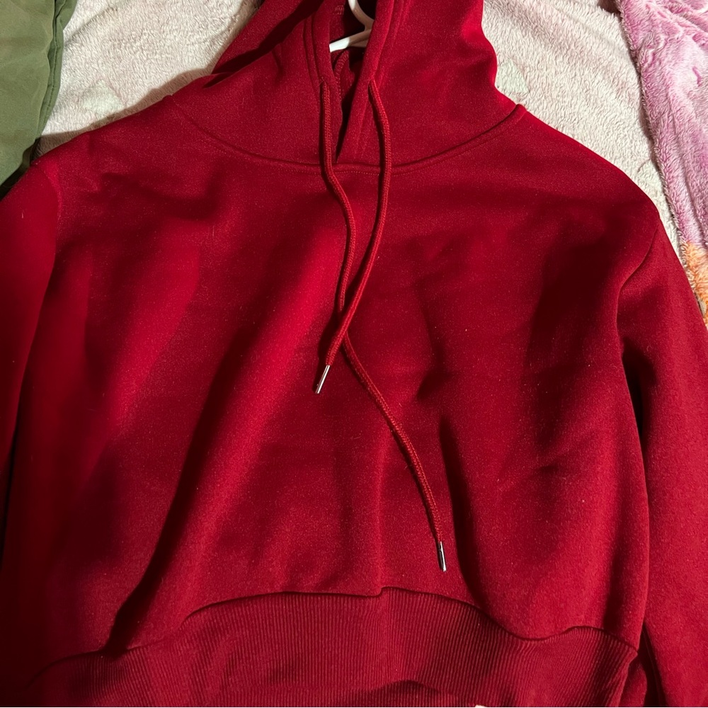 Burgundy Cropped Sweater
